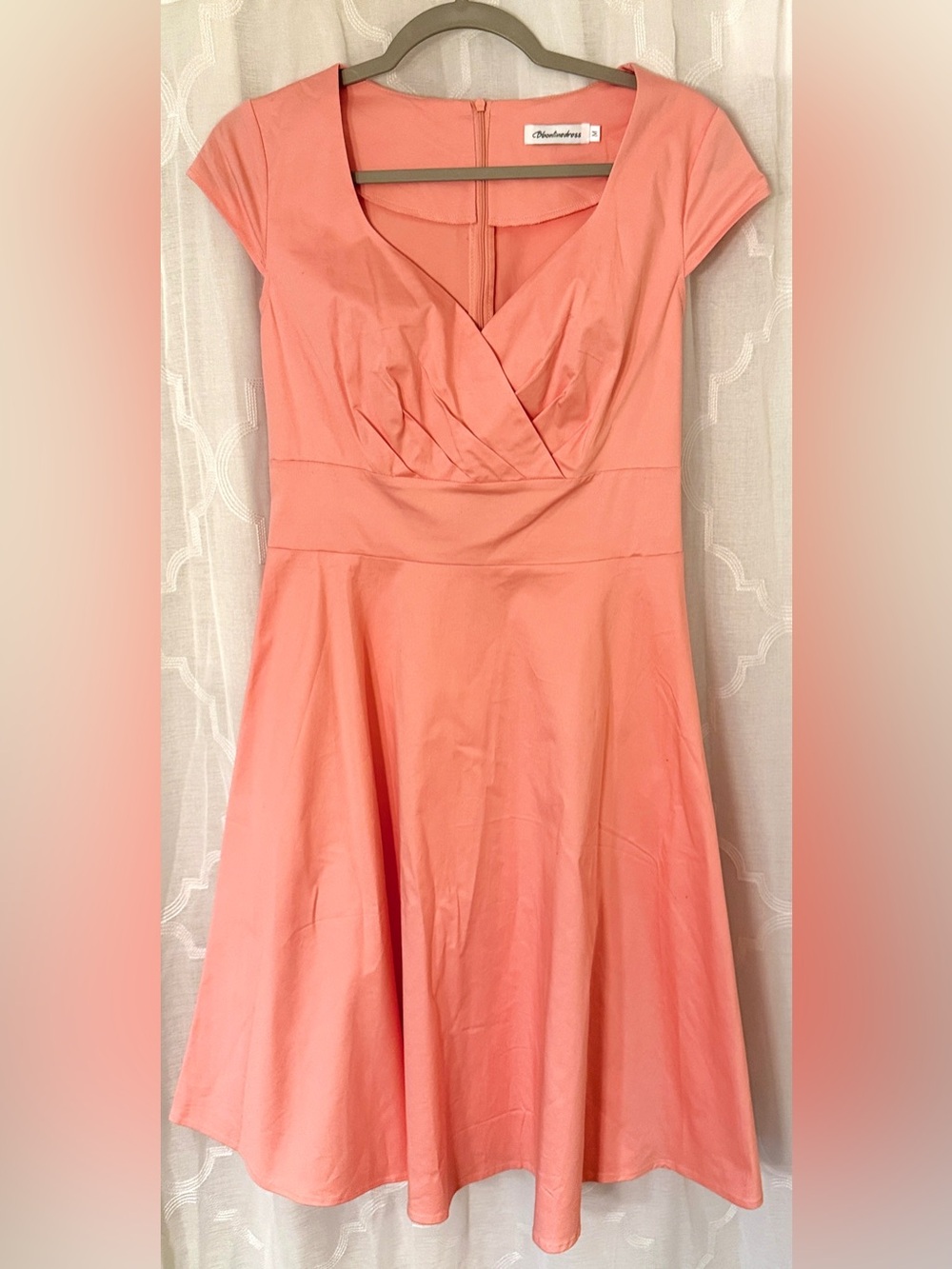 Pink Fit & Flare Cap Sleeve Dress Size Medium by bbonlinedress